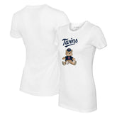 Minnesota Twins Tiny Turnip Women's Teddy Boy T-Shirt - White T-shirts