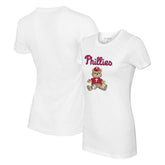 Philadelphia Phillies Tiny Turnip Women's Teddy Boy T-Shirt - White T-shirts