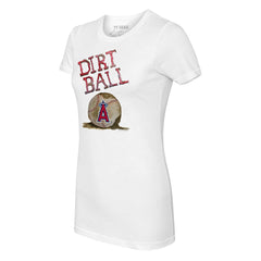 Los Angeles Angels Tiny Turnip Women's Dirt Ball T-Shirt - White T-shirts