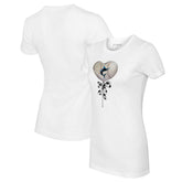 Miami Marlins Tiny Turnip Women's Heart Lolly T-Shirt - White T-shirts