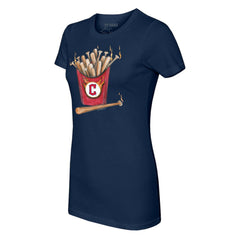 Cleveland Guardians Tiny Turnip Women's Hot Bats T-Shirt - Navy T-shirts