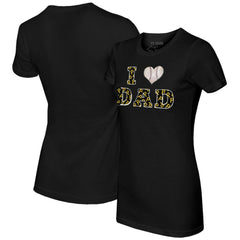 Pittsburgh Pirates Tiny Turnip Women's I Love Dad T-Shirt - Black T-shirts