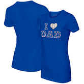Chicago Cubs Tiny Turnip Women's I Love Dad T-Shirt - Royal T-shirts