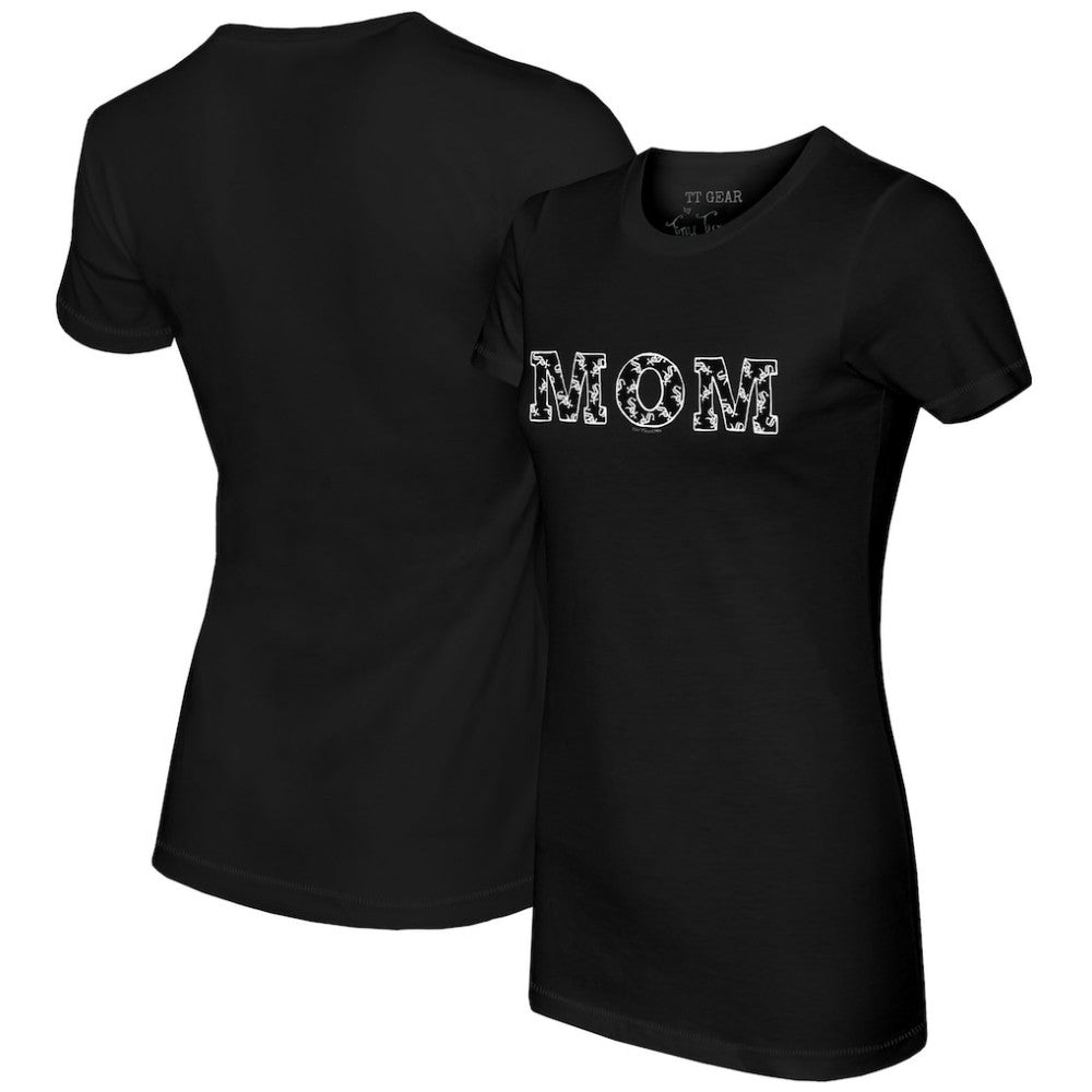 Chicago White Sox Tiny Turnip Women's Logo Mom T-Shirt - Black T-shirts