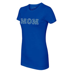 Kansas City Royals Tiny Turnip Women's Logo Mom T-Shirt - Royal T-shirts