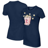 Cleveland Guardians Tiny Turnip Women's Popcorn T-Shirt - Navy T-shirts