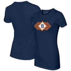 Detroit Tigers Tiny Turnip Women's Prism Arrows T-Shirt - Navy T-shirts