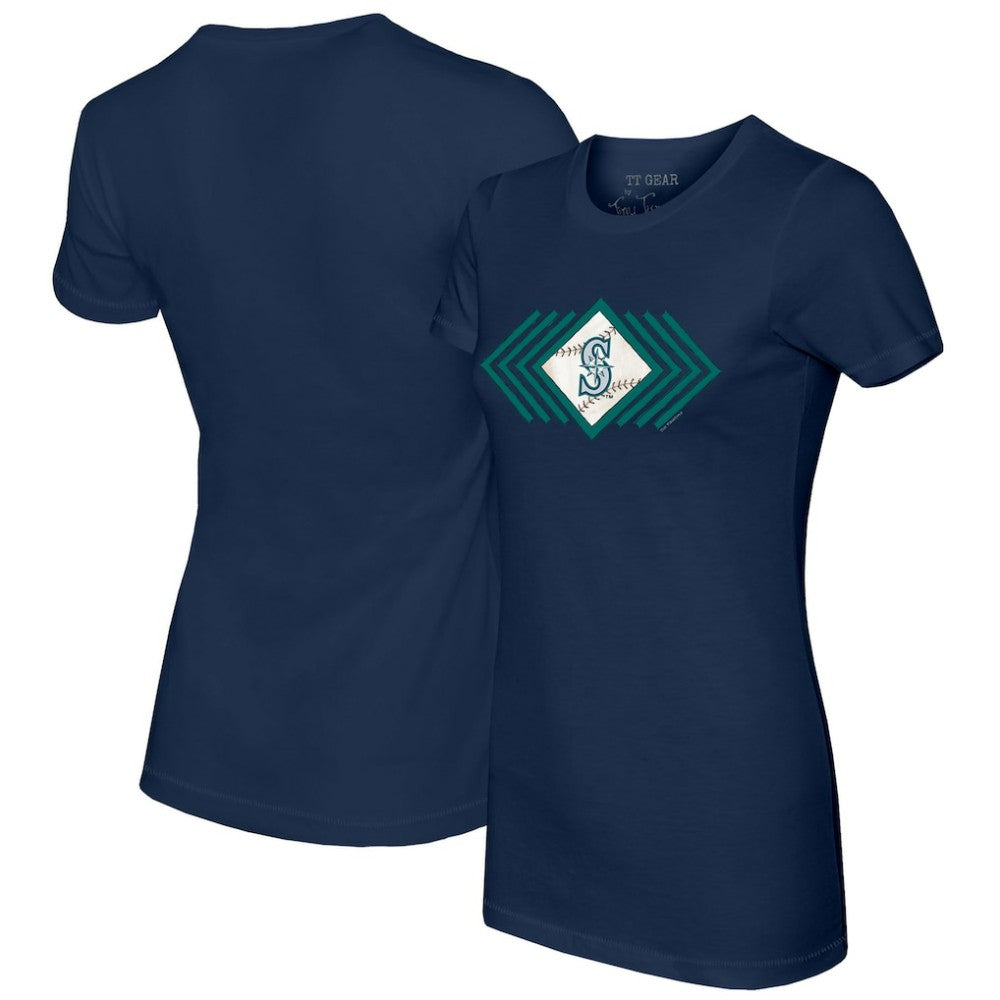 Seattle Mariners Tiny Turnip Women's Prism Arrows T-Shirt - Navy T-shirts