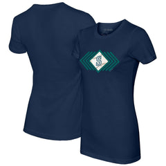 Seattle Mariners Tiny Turnip Women's Prism Arrows T-Shirt - Navy T-shirts