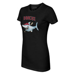 Arizona Diamondbacks Tiny Turnip Women's Shark T-Shirt - Black T-shirts