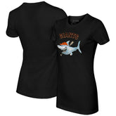 San Francisco Giants Tiny Turnip Women's Shark T-Shirt - Black T-shirts