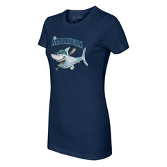 Seattle Mariners Tiny Turnip Women's Shark T-Shirt - Navy T-shirts