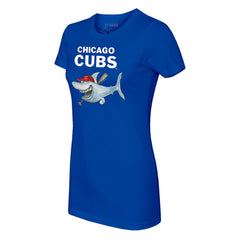 Chicago Cubs Tiny Turnip Women's Shark T-Shirt - Royal T-shirts