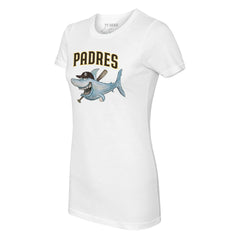 San Diego Padres Tiny Turnip Women's Shark Logo T-Shirt - White T-shirts