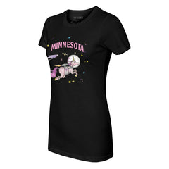 Minnesota Twins Tiny Turnip Women's Space Unicorn T-Shirt - Black T-shirts
