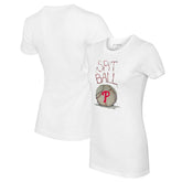 Philadelphia Phillies Tiny Turnip Women's Spit Ball T-Shirt - White T-shirts