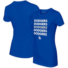 Los Angeles Dodgers Tiny Turnip Women's Stacked T-Shirt - Royal T-shirts