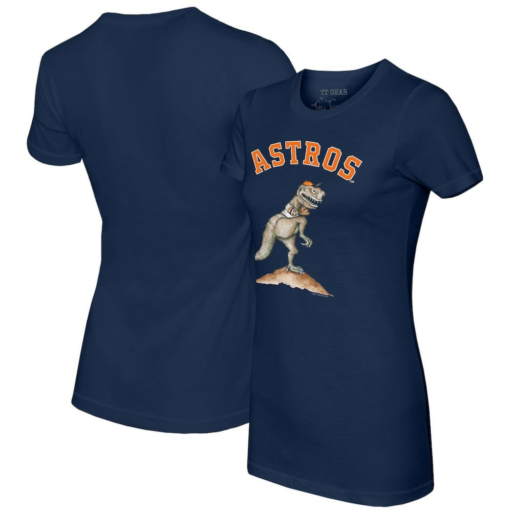 Houston Astros Tiny Turnip Women's TT Rex T-Shirt - Navy T-shirts
