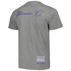 Milwaukee Brewers Mitchell & Ness Cooperstown Collection City Collection T-Shirt - Heather Gray T-shirts
