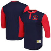 Chicago White Sox Mitchell & Ness Cooperstown Collection Legendary Slub Henley 3/4-Sleeve T-Shirt - Navy T-shirts