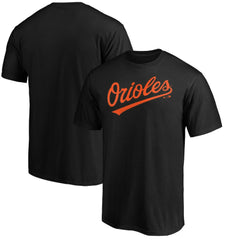 Baltimore Orioles Official Team Wordmark T-Shirt - Black T-shirts