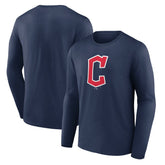Cleveland Guardians Official Wordmark Long Sleeve T-Shirt - Navy T-shirts