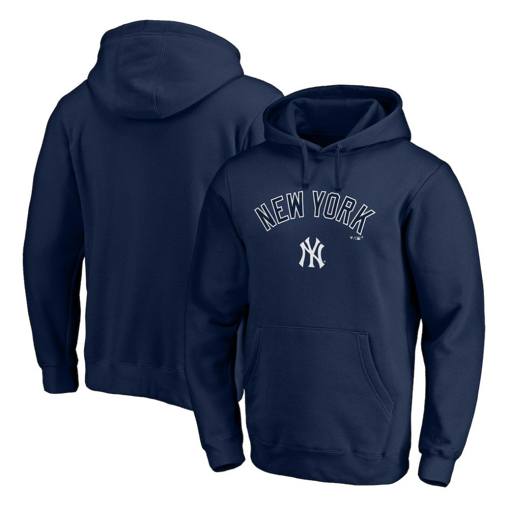 New York Yankees Team Lock Up Wordmark Pullover Hoodie - Navy Hoodies
