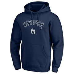 New York Yankees Team Lock Up Wordmark Pullover Hoodie - Navy Hoodies