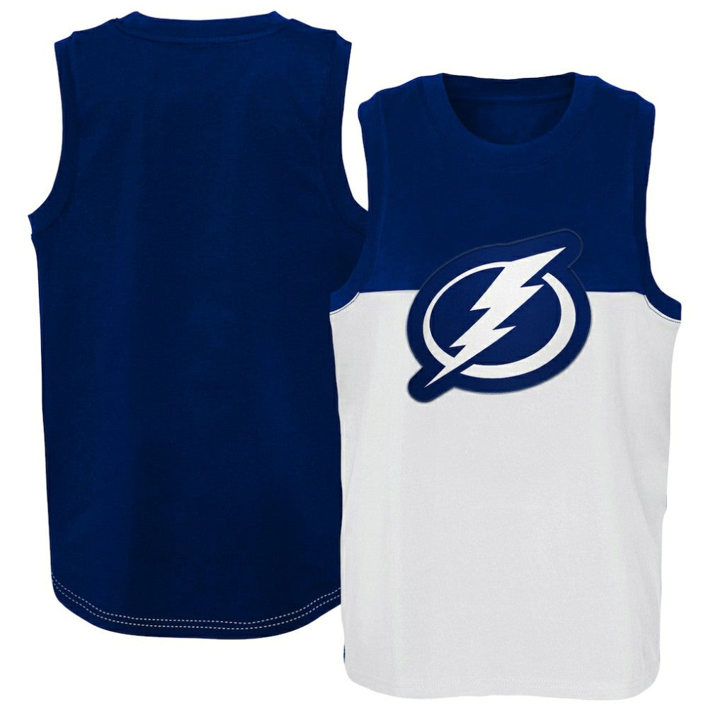 Tampa Bay Lightning Youth Revitalize Tank Top - White/Blue | US 5310094