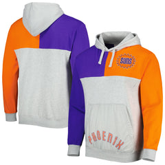 Phoenix Suns Tie-Breaker Pullover Hoodie Heather Gray - Mitchell & Ness