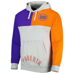 Phoenix Suns Tie-Breaker Pullover Hoodie Heather Gray - Mitchell & Ness