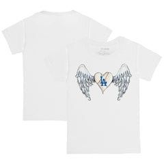 Los Angeles Dodgers Tiny Turnip Youth Angel Wings T-Shirt - White T-shirts