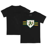 Athletics Tiny Turnip Youth Base Stripe T-Shirt - Black T-shirts