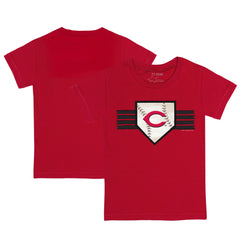 Cincinnati Reds Tiny Turnip Youth Base Stripe T-Shirt - Red T-shirts