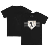 Chicago White Sox Tiny Turnip Youth Base Stripe T-Shirt - Black T-shirts