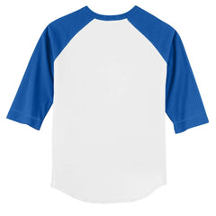 Chicago Cubs Tiny Turnip Youth Base Stripe 3/4-Sleeve Raglan T-Shirt - White/Royal T-shirts