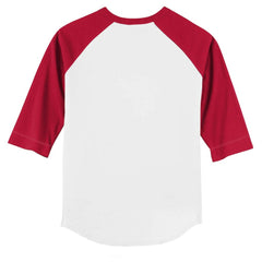 Philadelphia Phillies Tiny Turnip Youth Base Stripe 3/4-Sleeve Raglan T-Shirt - White/Red T-shirts