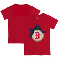 Boston Red Sox Tiny Turnip Youth Baseball Bow T-Shirt - Red T-shirts
