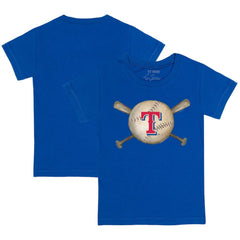 Texas Rangers Tiny Turnip Youth Baseball Cross Bats T-Shirt - Royal T-shirts