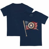 Houston Astros Tiny Turnip Youth Baseball Flag T-Shirt - Navy T-shirts