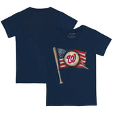 Washington Nationals Tiny Turnip Youth Baseball Flag T-Shirt - Navy T-shirts