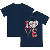 Cleveland Guardians Tiny Turnip Youth Baseball Love T-Shirt - Navy T-shirts
