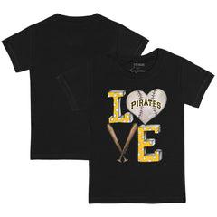Pittsburgh Pirates Tiny Turnip Youth Baseball Love T-Shirt - Black T-shirts