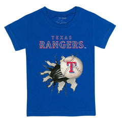 Texas Rangers Tiny Turnip Youth Baseball Tear T-Shirt - Royal T-shirts