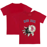 Boston Red Sox Tiny Turnip Youth Baseball Tear T-Shirt - Red T-shirts