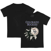 Colorado Rockies Tiny Turnip Youth Baseball Tear T-Shirt - Black T-shirts
