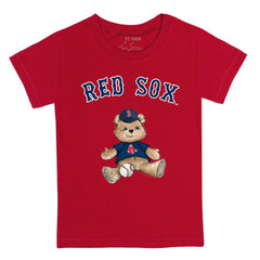 Boston Red Sox Tiny Turnip Youth Teddy Boy T-Shirt - Red T-shirts
