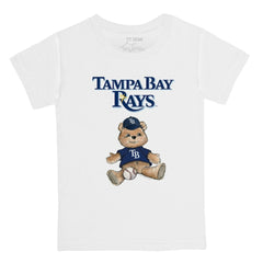 Tampa Bay Rays Tiny Turnip Youth Teddy Boy T-Shirt - White T-shirts