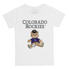 Colorado Rockies Tiny Turnip Youth Teddy Boy T-Shirt - White T-shirts