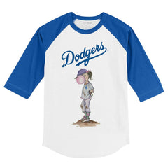 Los Angeles Dodgers Tiny Turnip Youth Bubbles 3/4-Sleeve Raglan T-Shirt - White/Royal T-shirts